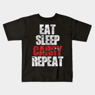 Eat Sleep Carry Repeat Kids T-Shirt